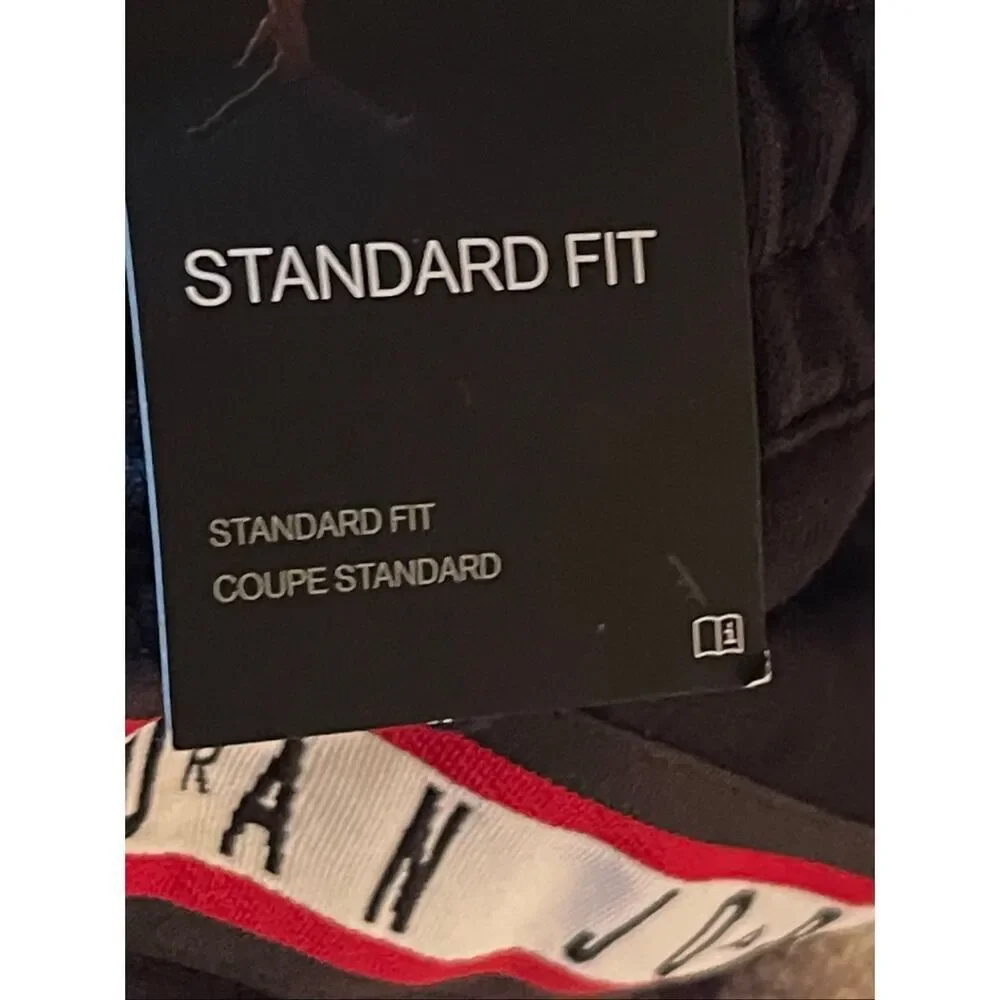 New Air Jordan Mens Black Standard Fit HBR Jumpman Fleece Shorts Size Small